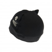 Pălărie de pisică din bumbac cu urechi - unisex, neagră Pinokio 43089 4