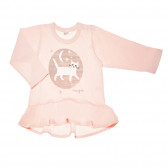 Bluză din bumbac cu mânecă lungă cu aplicație pisoi pentru o fetiță Pinokio 43185 2