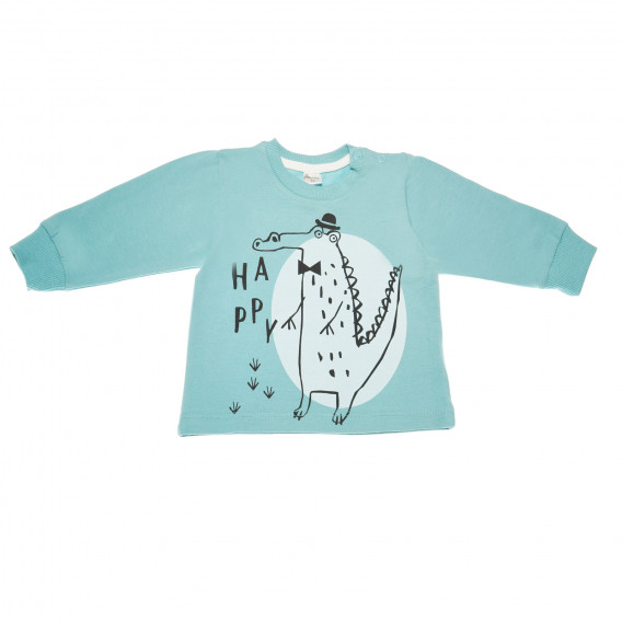Bluză din bumbac cu mâneci lungi și imprimeu din crocodil pentru bebeluș - unisex Pinokio 43588 2