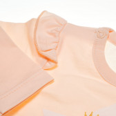 Bluză de bumbac pentru fetițe cu mâneci lungi și bucle pe umeri Pinokio 43837 3