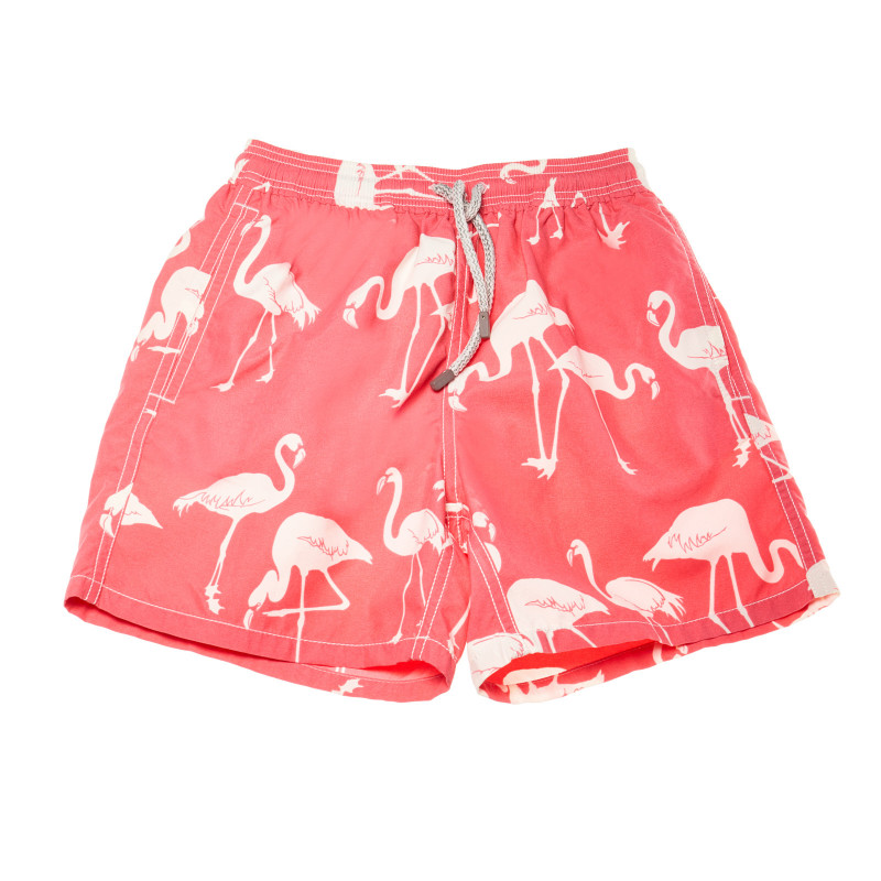 Costum de baie cu un imprimeu Flamingo pentru băieți  43944