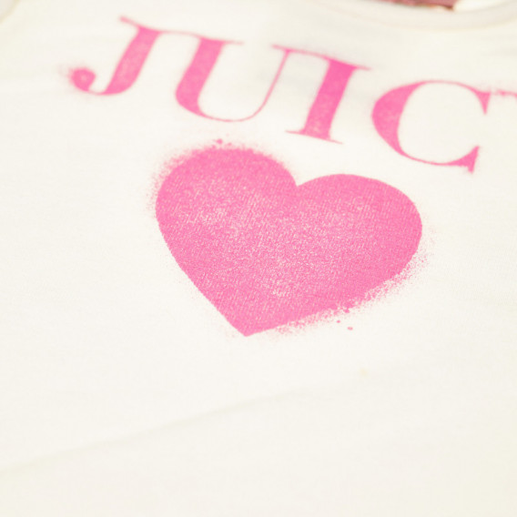 Bluză cu mânecă scurtă cu imprimeu inimă pentru fetițe Juicy Couture 43973 3