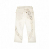 Pantaloni din denim cu broderie și paiete pentru fetițe Roberto Cavalli 44028 2