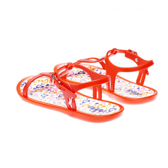 Sandale pentru fete delicate în albastru și roz cu model de inimă Chicco 44194 2