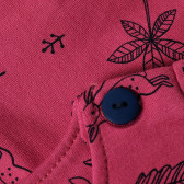 Rochie pentru fete cu mâneci lungi și imprimeu, roz închis Pinokio 44443 3