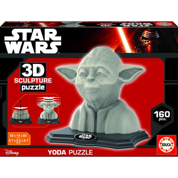 Puzzle 3D pentru copii - Yoda Star Wars 44479 