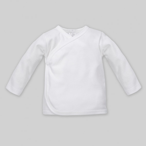 Bluză cu mânecă lungă din bumbac, alb, pentru bebeluș - unisex Pinokio 44495 