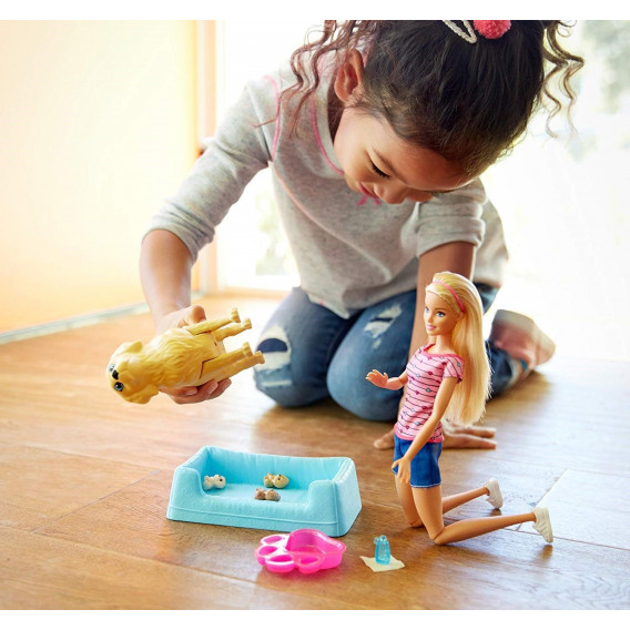 Păpușa Barbie - un set cu cățeluși Barbie 44863 4