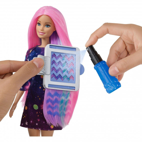 Papușă cu un set de jocuri de colorat părului Barbie 44906 6