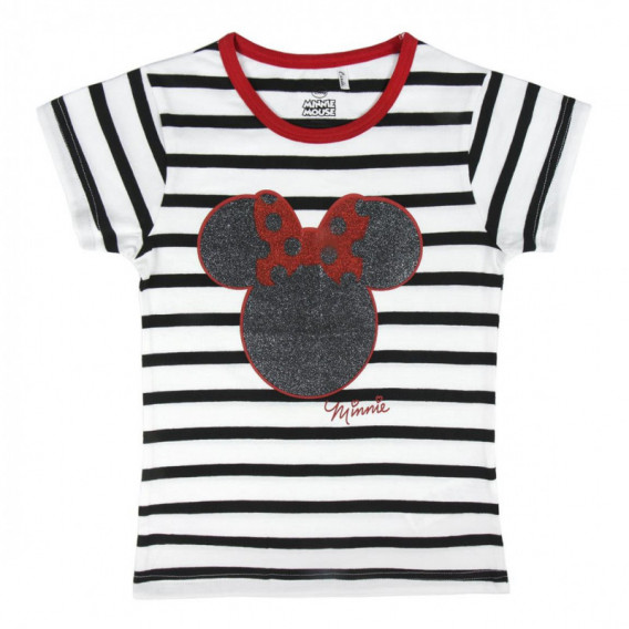 Bluză din bumbac cu dungi și imprimeu Disney pentru fete Minnie Mouse 44940 