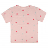 Tricou roz din bumbac cu imprimeu Minnie Mouse pentru fete Minnie Mouse 45077 2