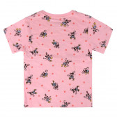 Tricou din bumbac cu mânecă scurtă de culoare roz cu imprimeu Minnie Mouse pentru fete Minnie Mouse 45078 2