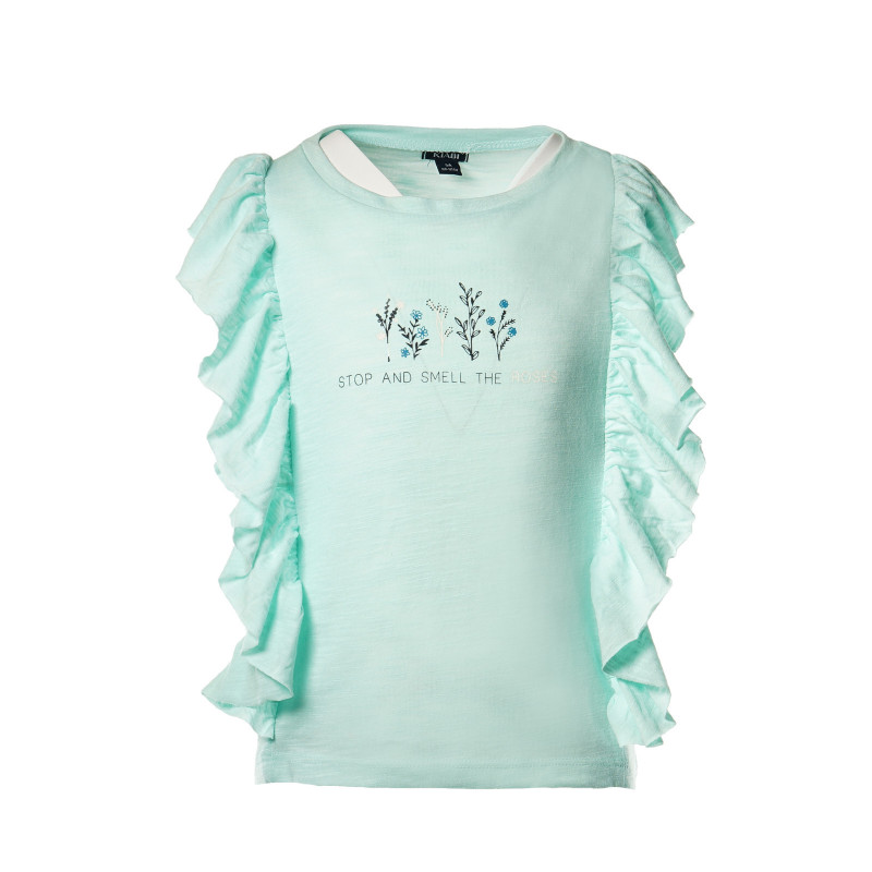 Bluză fără mâneci cu flori pentru fete  45315