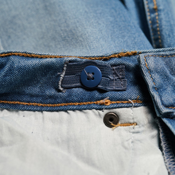 Jeans albaștri cu litere brodate pentru fete KIABI 45355 4