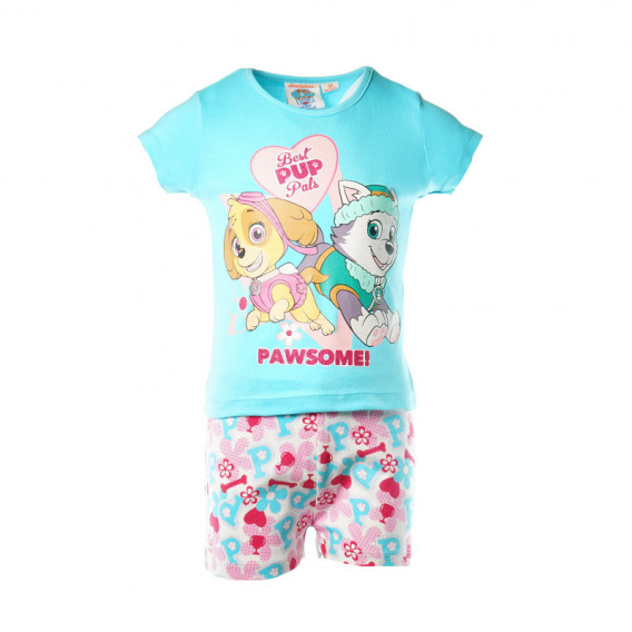 Pijamale de bumbac cu imprimeu colorat pentru fete KIABI 45402 