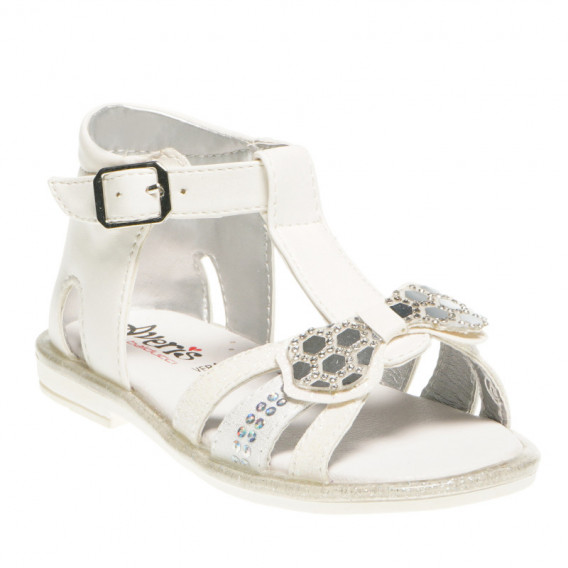 Sandale albe pentru fete Averis Balducci 45455 3