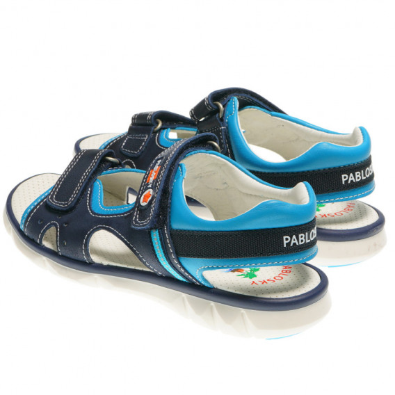 Sandale albastre cu două tonuri pentru fete Pablosky 45476 2