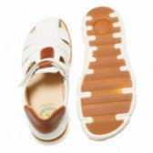 Sandale din piele autentică cu elemente maro pentru băieți Pablosky 45480 3