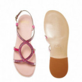 Sandale cu ornamente de pietricele pentru fete Paola 45495 3