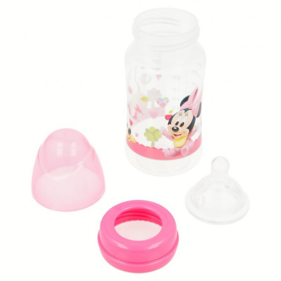 Biberon din polipropilenă Minnie Mouse, cu tetină cu 2 picături, 0+ luni, 240 ml, culoare: roz Minnie Mouse 45616 2