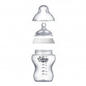 Sticlă de alimentare cu polipropilenă Tompee Tippee, albă, cu 1 tetină, 0 + luni, 260 ml. Tommee Tippee 45683 4