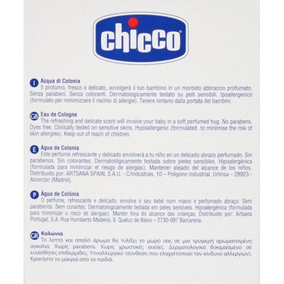 Apa de parfum pentru copii Chicco într-o sticlă de plastic, 100 ml. Chicco Apa de parfum pentru copii Chicco într-o sticlă de plastic, 100 ml. Chicco 45794 7