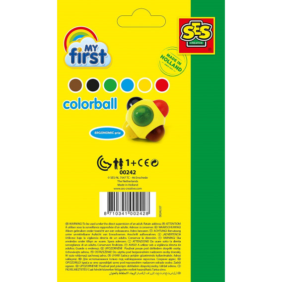 Prima mea minge cu creioane, 6 culori SES 45904 7