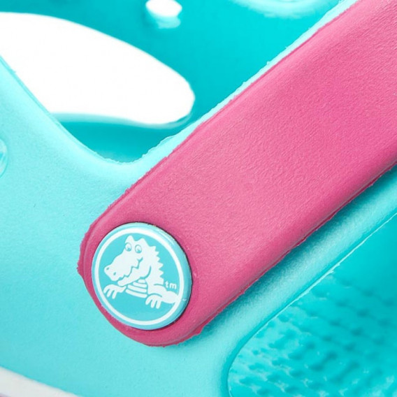 Sandale culoarea mentă cu elemente roz, pentru fete CROCS 45912 4