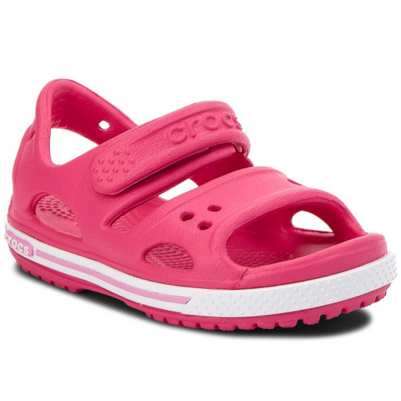 Sandale Crocs, roz cu dungă albă, pentru fete CROCS 45930 2