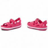 Sandale Crocs, roz cu dungă albă, pentru fete CROCS 45931 3