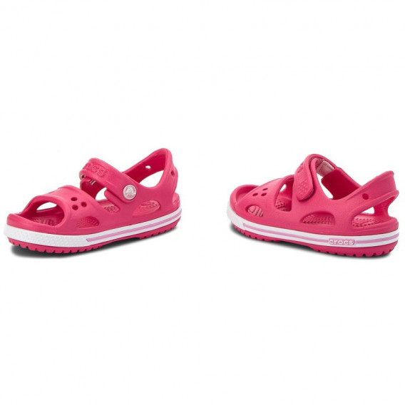 Sandale Crocs, roz cu dungă albă, pentru fete CROCS 45931 3