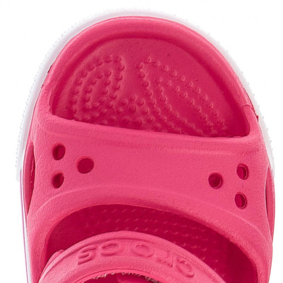 Sandale Crocs, roz cu dungă albă, pentru fete CROCS 45933 5