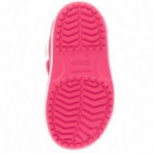 Sandale Crocs, roz cu dungă albă, pentru fete CROCS 45935 7