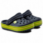 Papuci negri cu o margine verde, pentru băieți CROCS 45957 