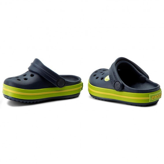 Papuci negri cu o margine verde, pentru băieți CROCS 45959 3