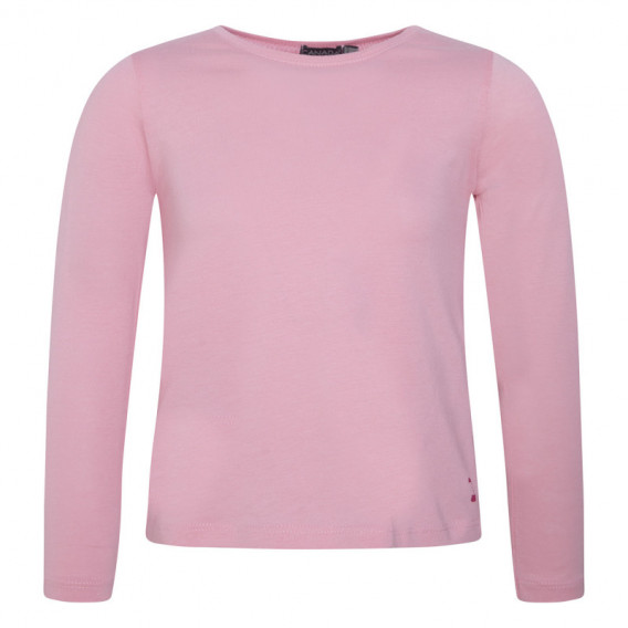 Bluză din bumbac cu mânecă lungă de culoare roz pentru fete Canada House Canada House 46049 