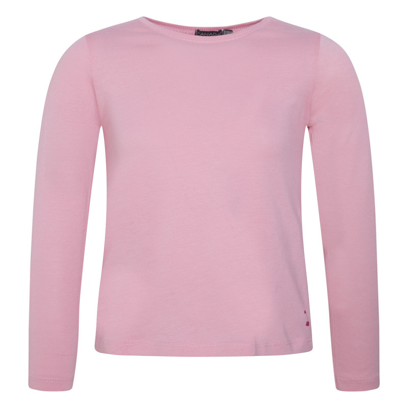 Bluză din bumbac cu mânecă lungă de culoare roz pentru fete Canada House  46049