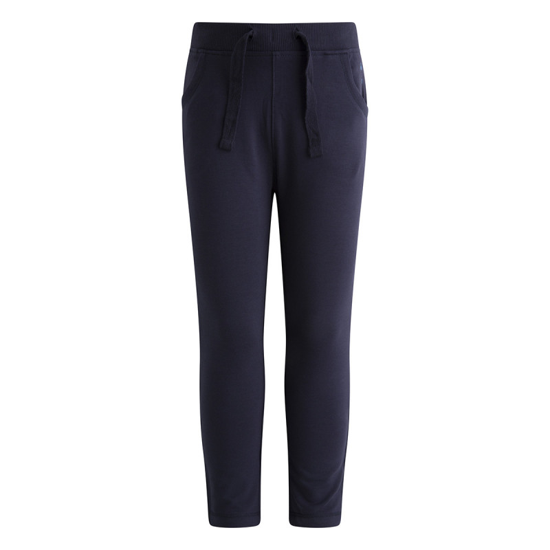 Pantaloni de bumbac sport albaștri cu elastic și șireturi pentru fete  46063