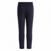 Pantaloni de bumbac sport albaștri cu elastic și șireturi pentru fete Canada House 46064 2