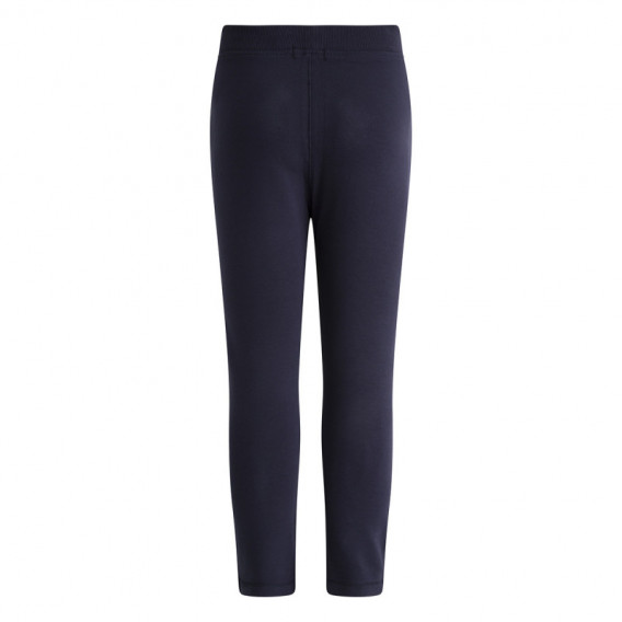 Pantaloni de bumbac sport albaștri cu elastic și șireturi pentru fete Canada House 46064 2