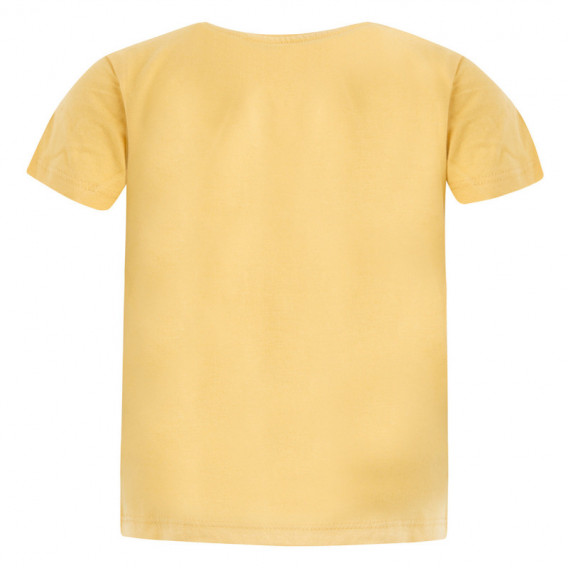 Bluză portocalie Canada House din bumbac cu mânecă scurtă și imprimeu pentru băieți Canada House 46131 2