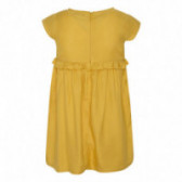 Rochie galbenă cu mânecă scurtă și fermoar, pentru fete Canada House 46186 2
