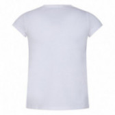 Tricou clasic din bumbac cu mânecă scurtă și imprimeu color, pentru fete Canada House 46207 2