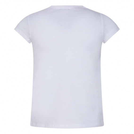 Tricou clasic din bumbac cu mânecă scurtă și imprimeu color, pentru fete Canada House 46207 2
