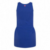 Rochie de bumbac fără mâneci, de culoare albastră, bleumarin, cu flip-flops pentru fete Canada House 46239 2