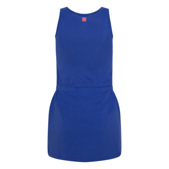 Rochie de bumbac fără mâneci, de culoare albastră, bleumarin, cu flip-flops pentru fete Canada House 46239 2