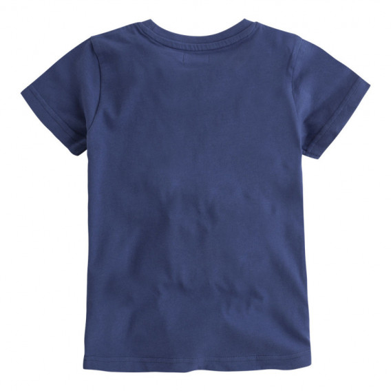 Tricou de vara din bumbac albastru cu imprimeu cactus pentru fete Canada House 46277 2
