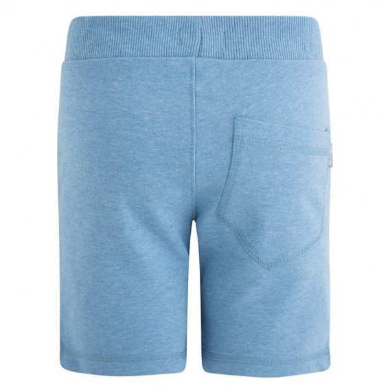 Pantaloni scurți din bumbac de culoare albastră Canada House cu un buzunar la spate pentru băieți Canada House 46297 2