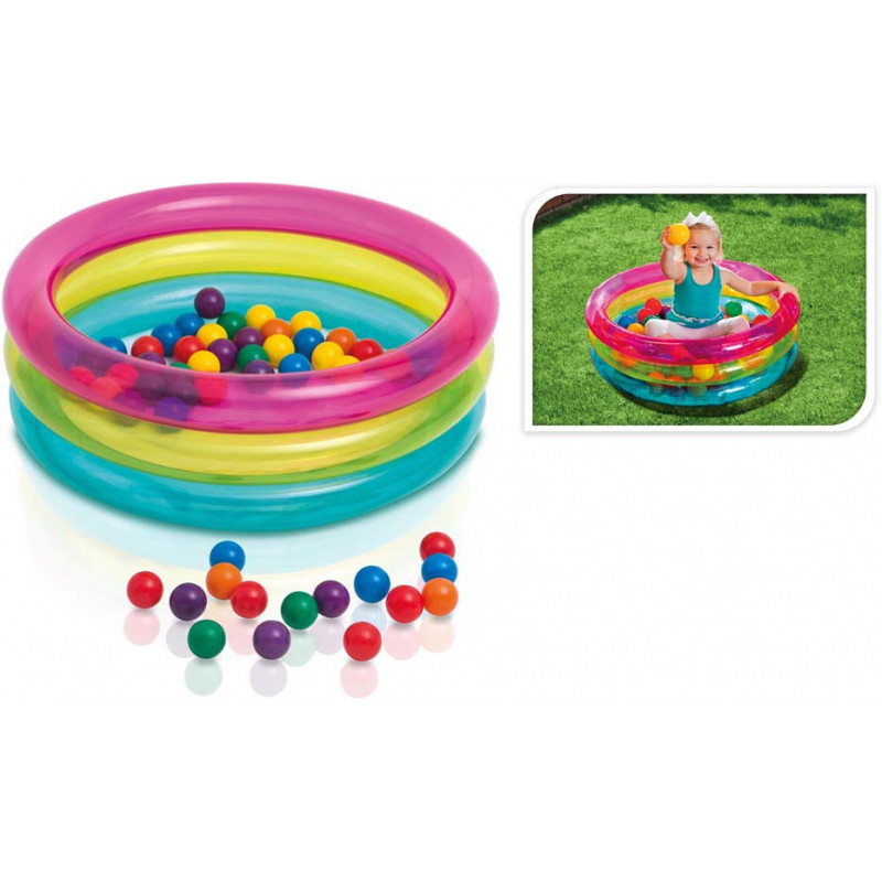 Piscina gonflabilă pentru copii cu 3 inele 86x25cm  46439