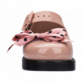Pantofi roz strălucitor cu o panglică cu puncte negre, pentru fete  MINI MELISSA 46748 4